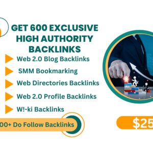 Get 600 Skyrocket web 2.0 dofollow backlinks and high domain authority Link building